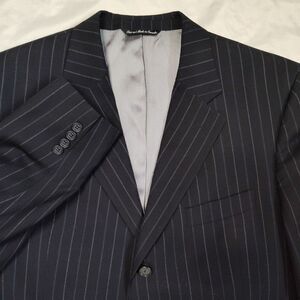 Jack Victor‎ Collection Men Size 42 Mark Shale Pin Stripe Shoulder Padded Blazer